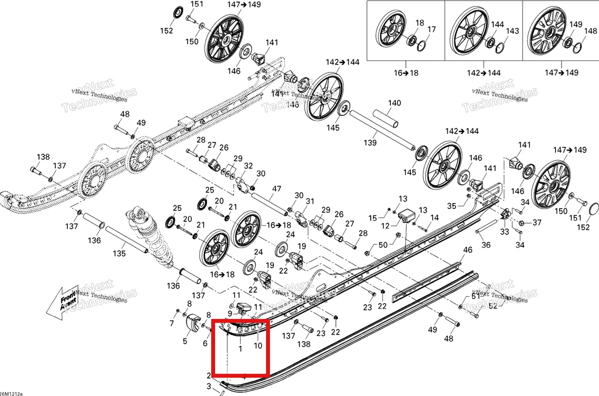 Деталь 503192482 на схеме узла Rear Suspension Runner