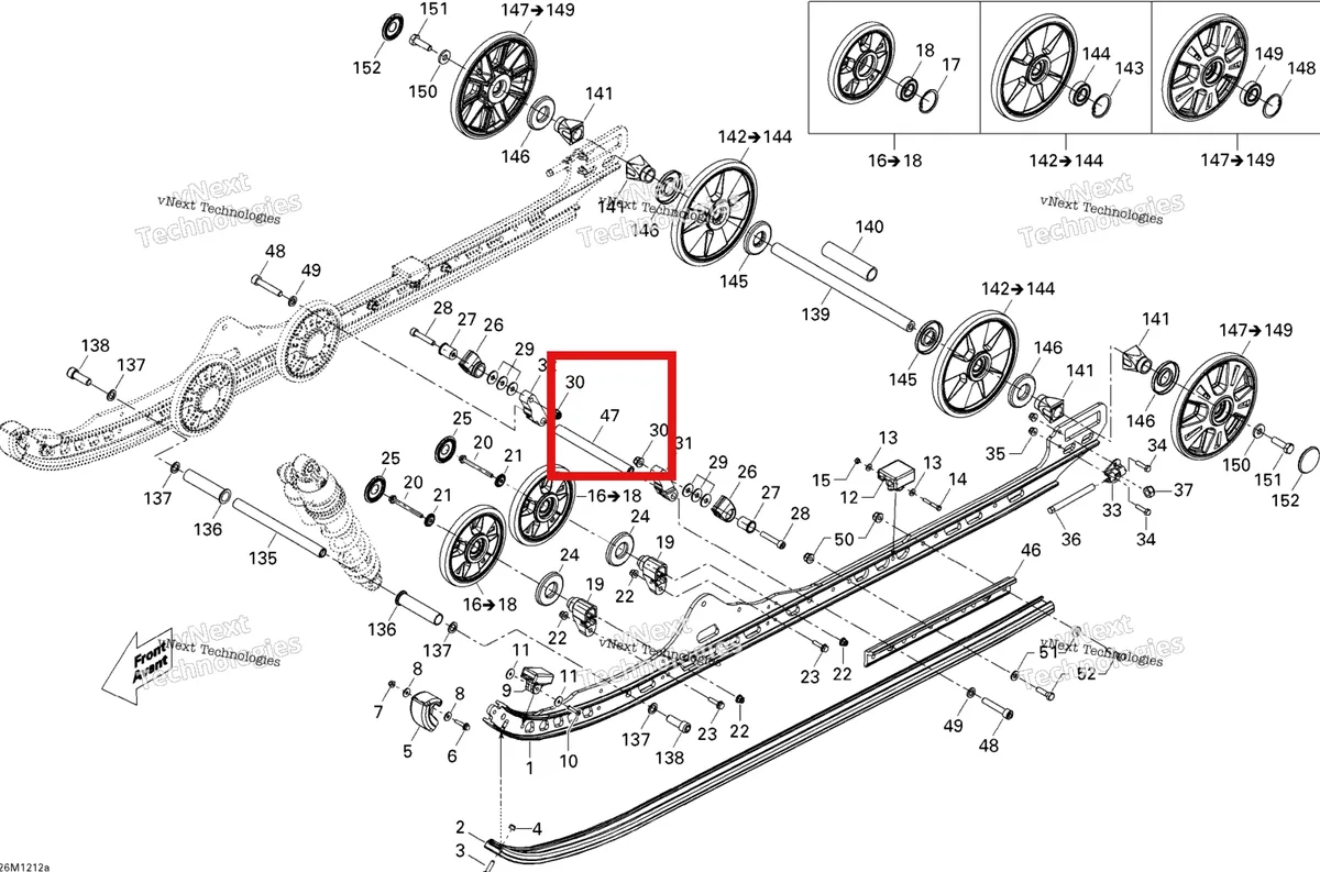 Деталь 503192485 на схеме узла Rear Suspension Runner