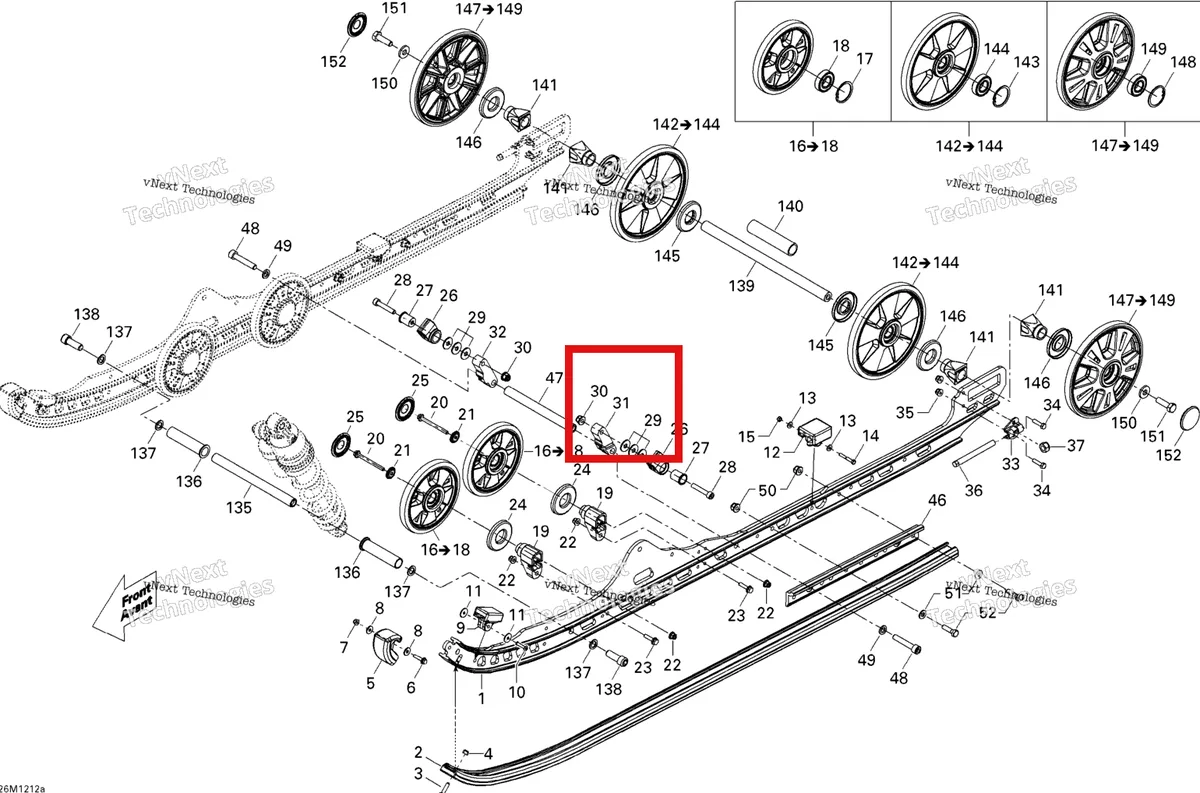 Деталь 503192486 на схеме узла Rear Suspension Runner