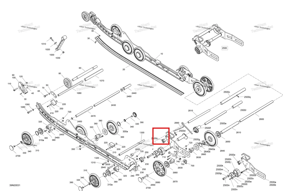 Деталь 503192643 на схеме узла 2020 Ski-Doo SKANDIC WT 550F Suspension, Rear - Lower Section