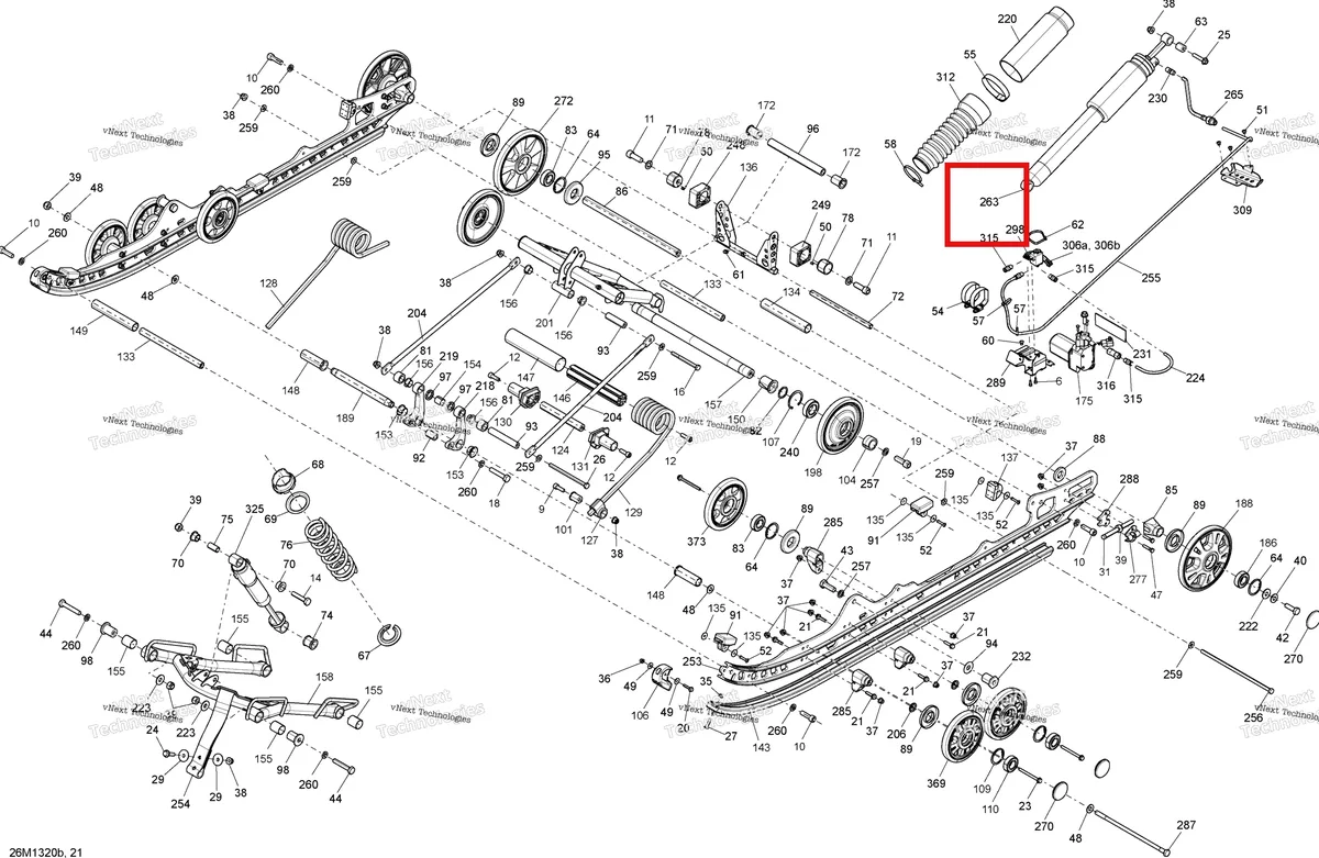Деталь 503192651 на схеме узла 2013 Ski-Doo GSX SE 600HOE Rear Suspension