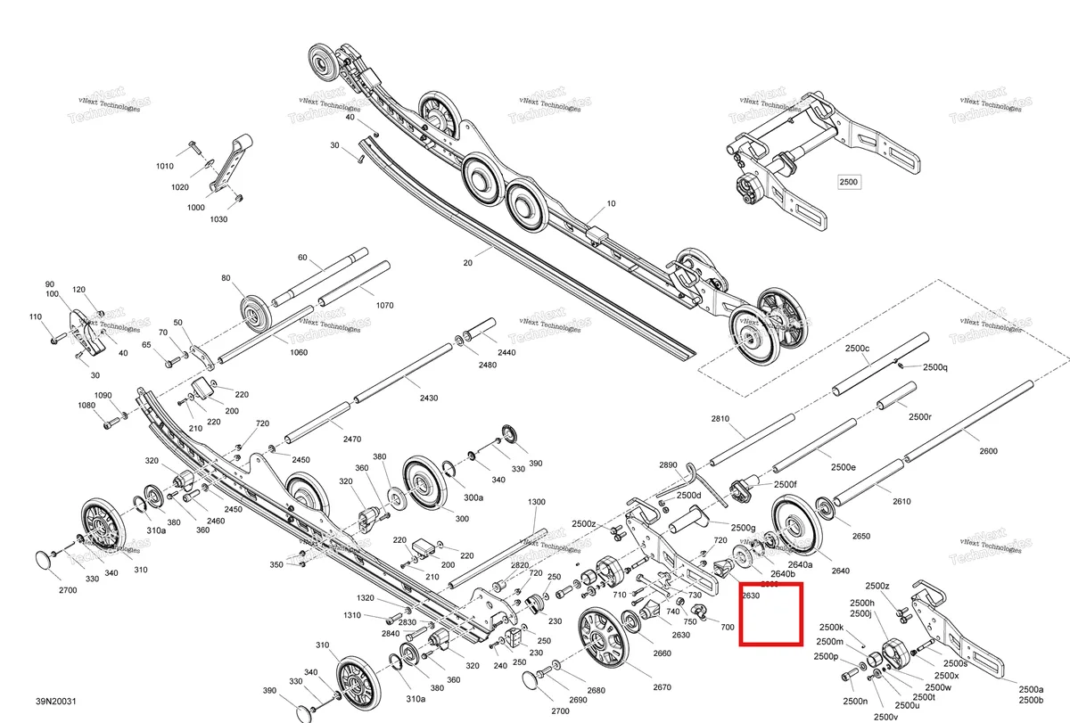 Деталь 503192679 на схеме узла 2020 Ski-Doo SKANDIC WT 550F Suspension, Rear - Lower Section