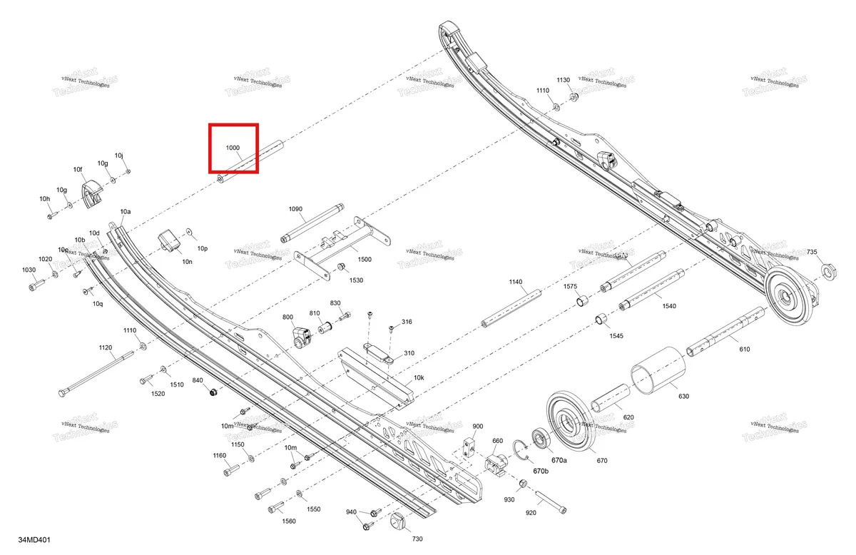 Деталь 503192715 на схеме узла 2024 Ski-Doo BMRA - RACING 600 RS Suspension - Rear - Lower Section
