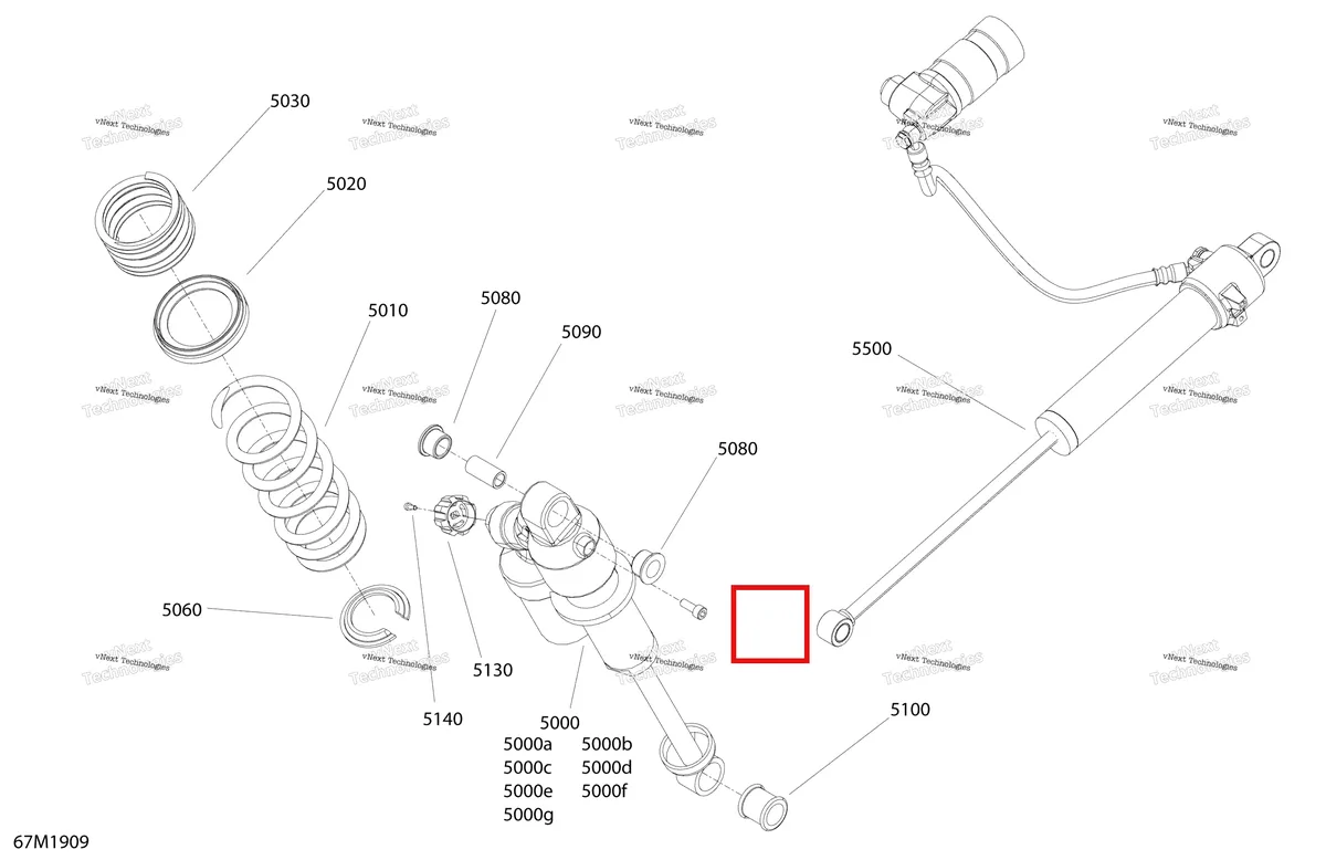 Деталь 503192724 на схеме узла 2019 Ski-Doo RENEGADE 900 ACE TURBO Rear Shocks - Xrs