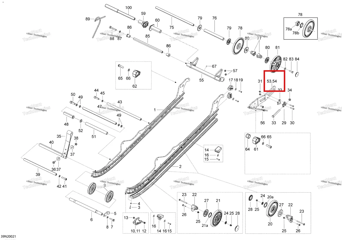 Деталь 503192892 на схеме узла 2020 Ski-Doo SKANDIC SWT 600HO E-TEC Suspension, Rear - Lower Section