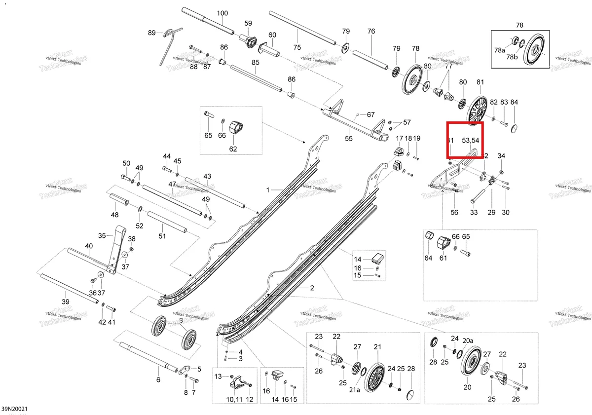 Деталь 503192893 на схеме узла 2020 Ski-Doo SKANDIC SWT 600HO E-TEC Suspension, Rear - Lower Section