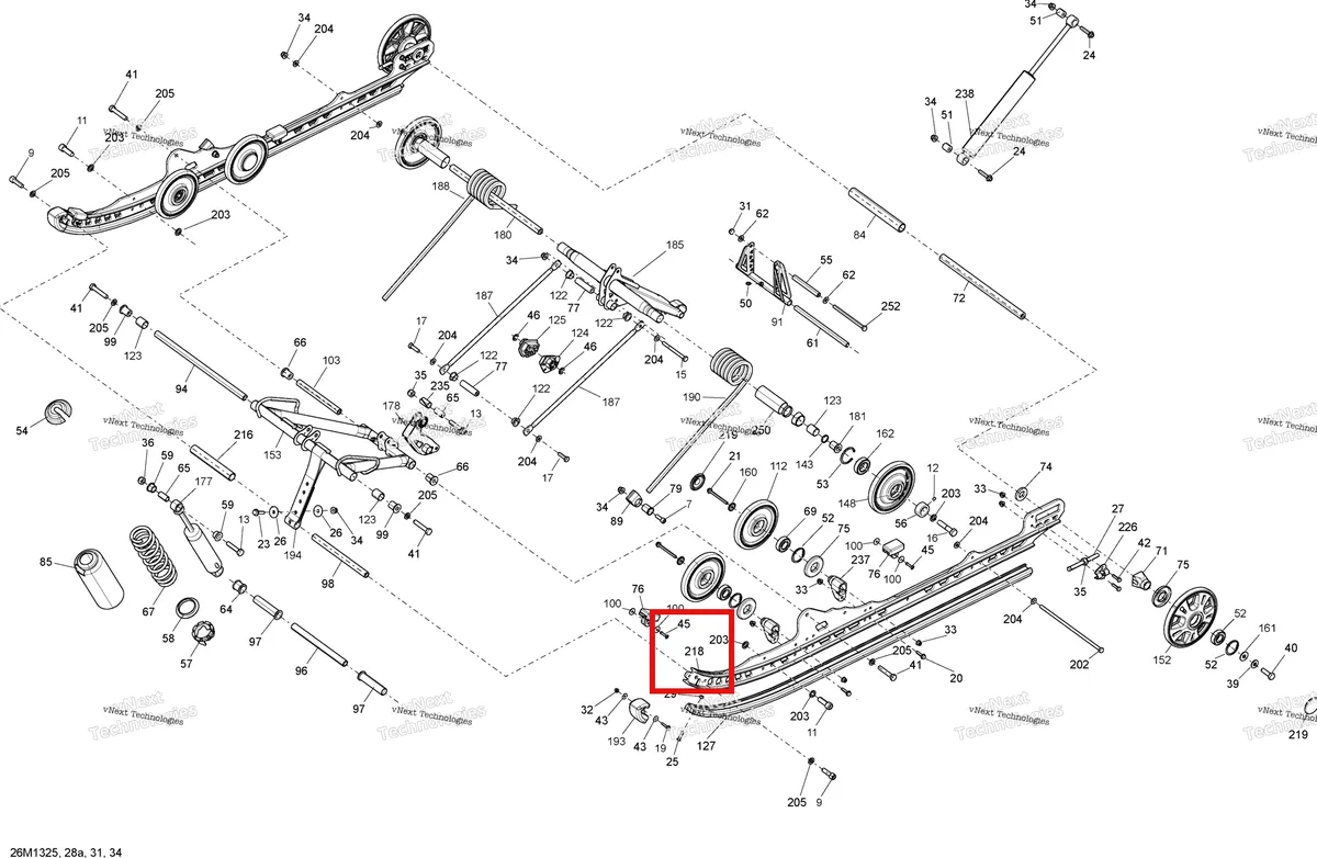 Деталь 503192902 на схеме узла XP Rear Suspension