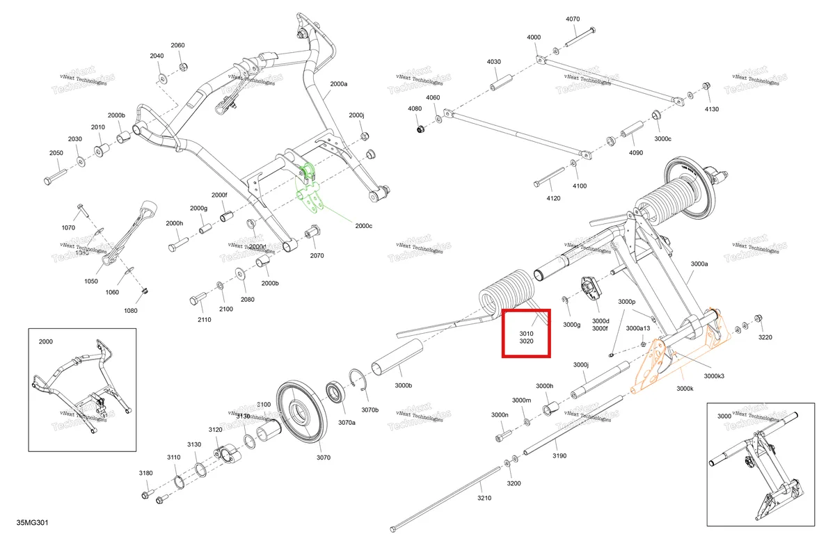 Деталь 503192911 на схеме узла 2027 Ski-Doo SKANDIC - LE - 900 ACE - AHVB - Deep Black - 24X154X1.5CST Track Suspension - Rear - Upper Section