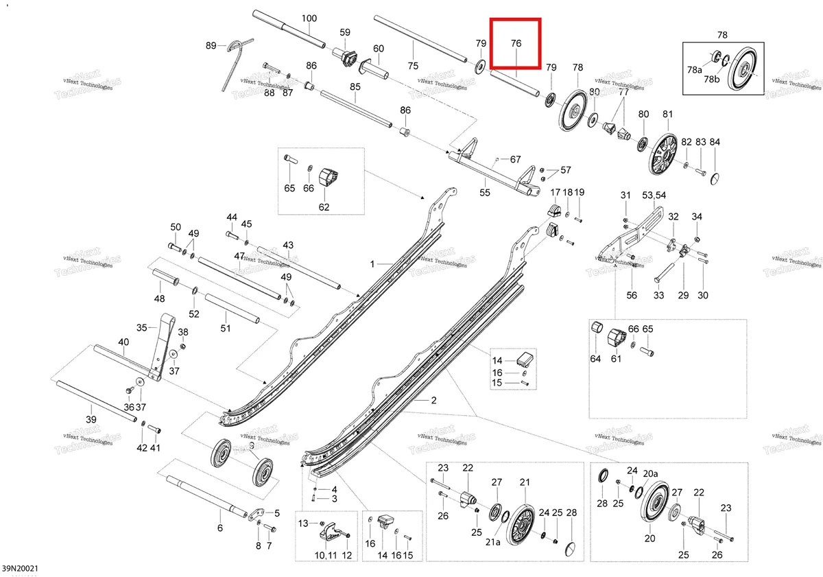 Деталь 503193051 на схеме узла 2020 Ski-Doo SKANDIC SWT 600HO E-TEC Suspension, Rear - Lower Section