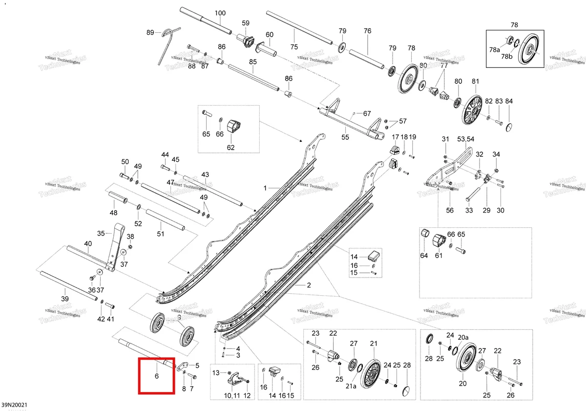 Деталь 503193053 на схеме узла 2020 Ski-Doo SKANDIC SWT 600HO E-TEC Suspension, Rear - Lower Section
