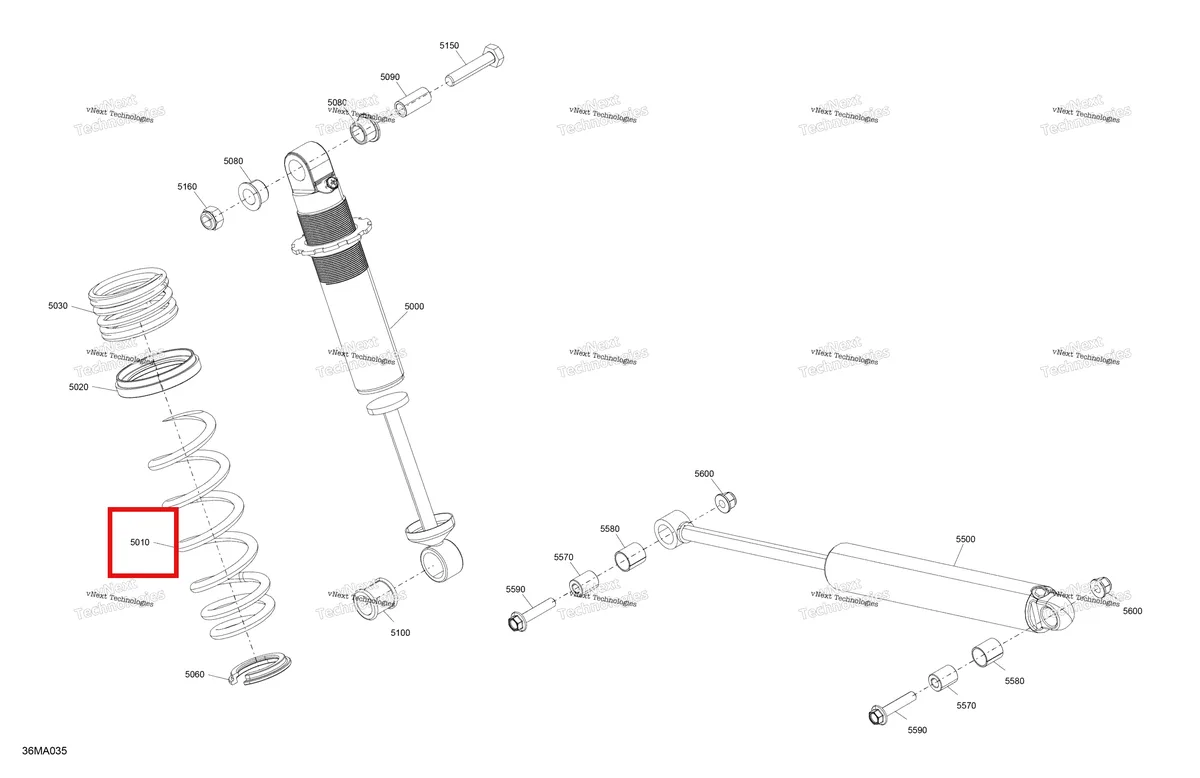 Деталь 503193067 на схеме узла 2021 Ski-Doo MXZ 850 E-TEC - TNT Suspension - Rear Shocks