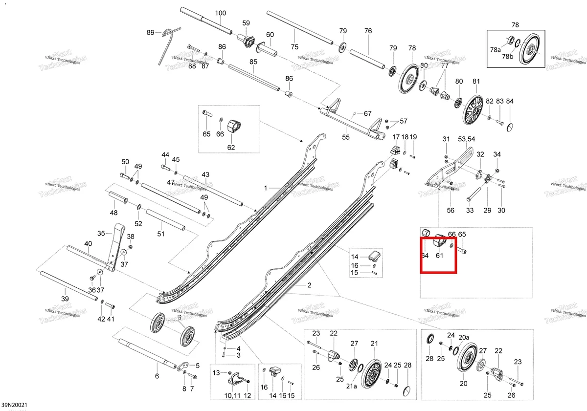 Деталь 503193084 на схеме узла 2020 Ski-Doo SKANDIC SWT 600HO E-TEC Suspension, Rear - Lower Section