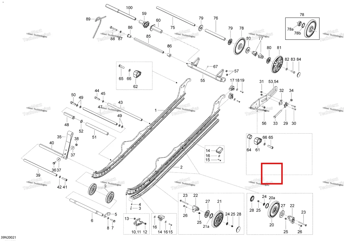 Деталь 503193085 на схеме узла 2020 Ski-Doo EXPEDITION SWT 900 ACE Suspension, Rear - Lower Section
