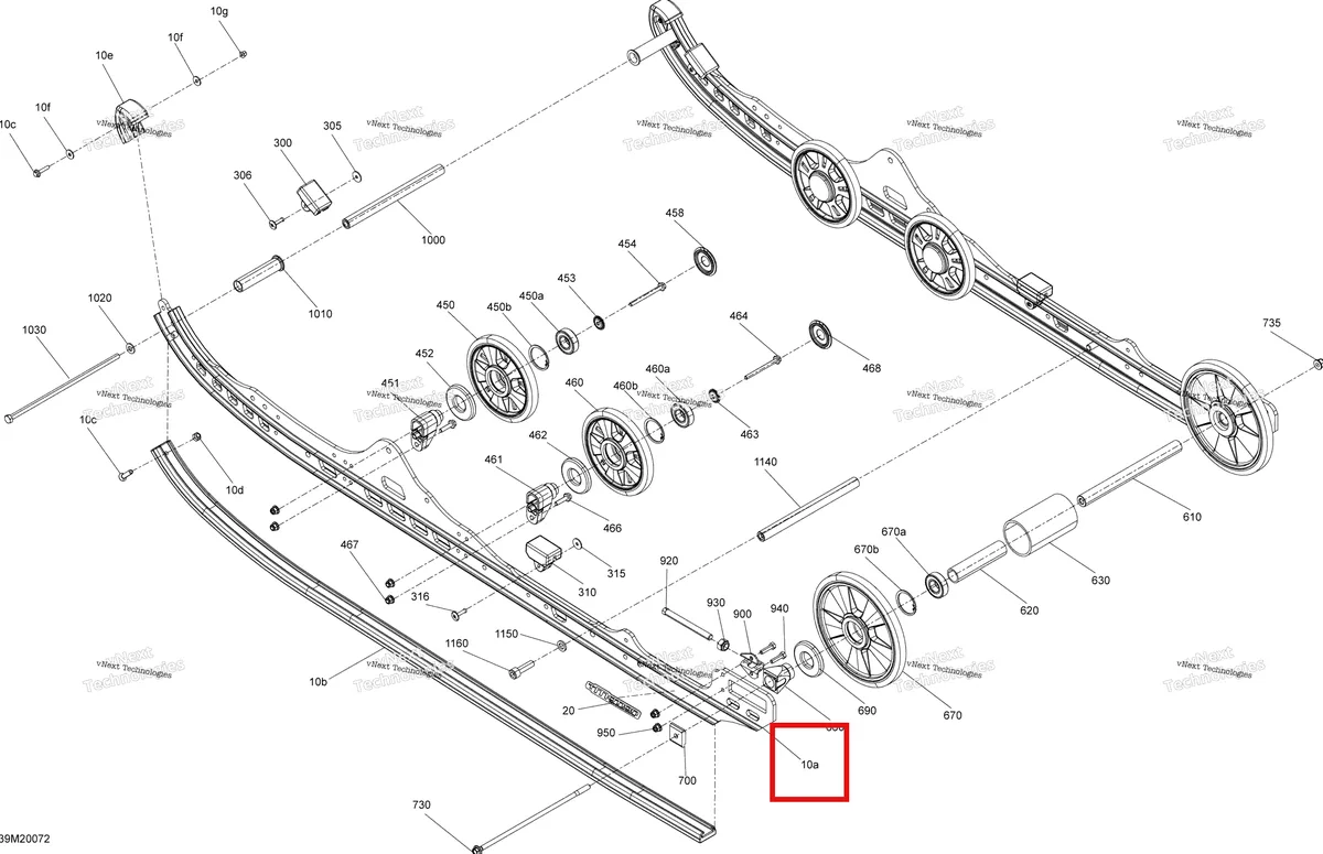 Деталь 503193345 на схеме узла 2020 Ski-Doo SUMMIT 600 CARB Suspension, Rear - Lower Section