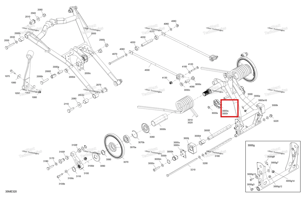Деталь 503193499 на схеме узла 2025 Ski-Doo GRAND TOURING - 900 ACE - LE - EBSB - Deep Black - 137X15X1.25ST3 Track Suspension - Rear - Upper Section