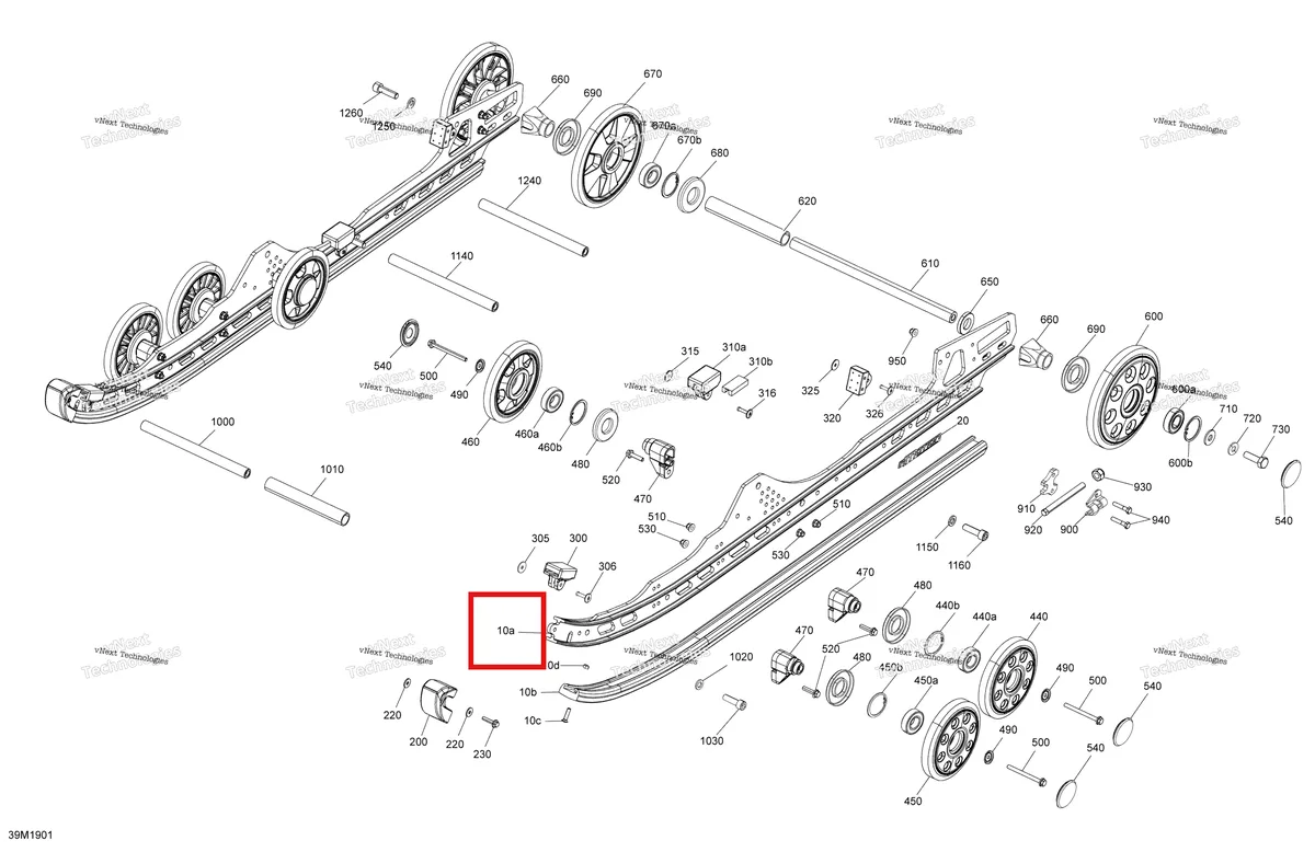 Деталь 503193554 на схеме узла 2019 Ski-Doo FREERIDE 137 850 E-TEC Rear Suspension - Lower Section