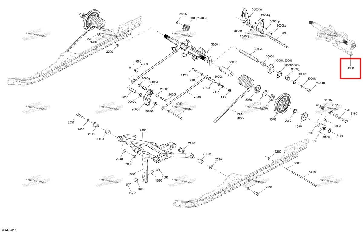 Деталь 503193618 на схеме узла 2020 Ski-Doo MXZ 850 E-TEC - X Suspension, Rear - Upper Section