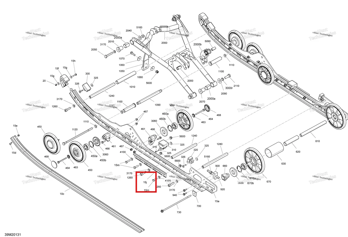 Деталь 503193726 на схеме узла 2020 Ski-Doo FREERIDE 137 850 E-TEC Suspension, Rear - Lower Section