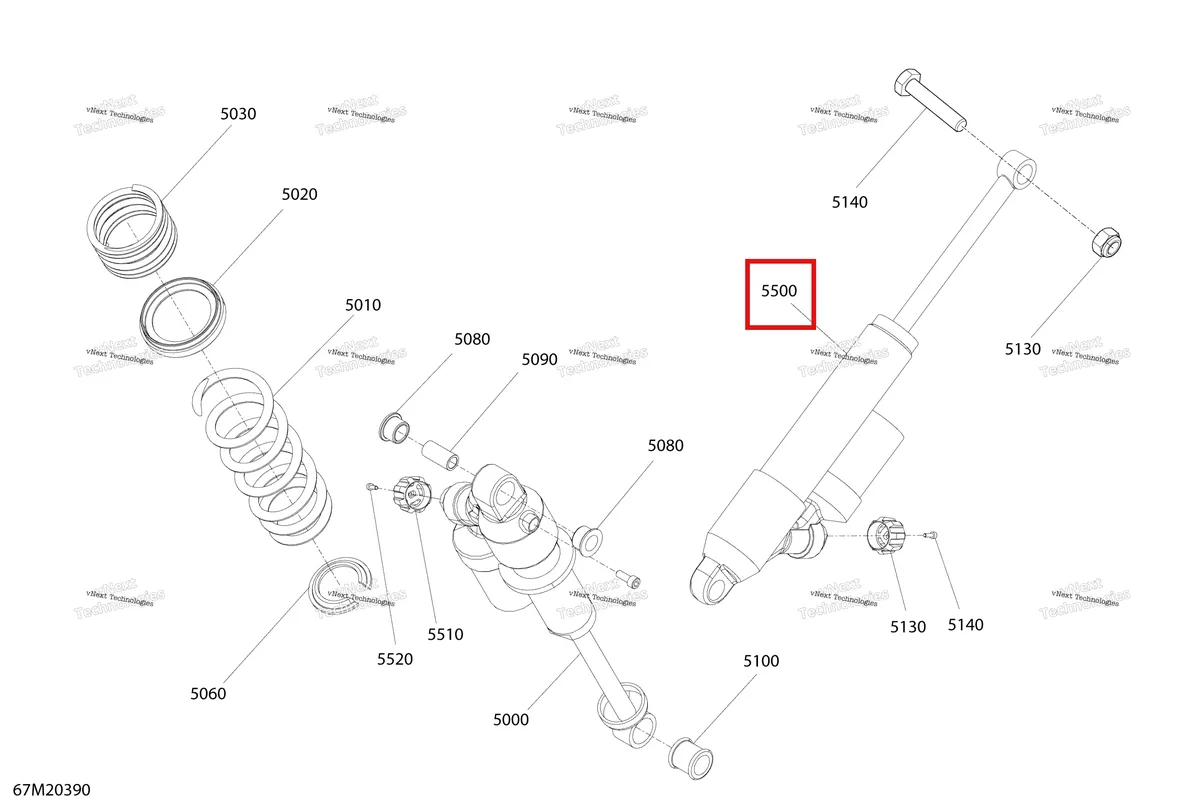 Деталь 503193838 на схеме узла Suspension, Rear - Shocks - X