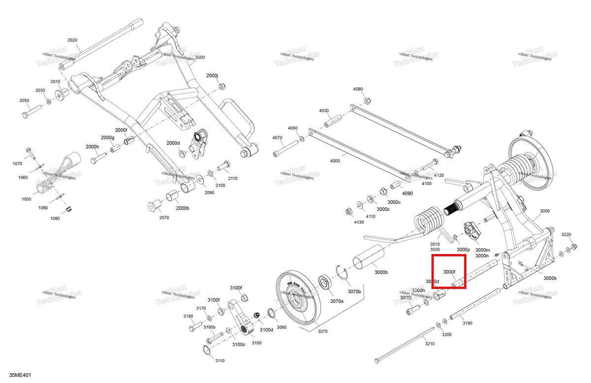 Деталь 503193867 на схеме узла 2025 Ski-Doo MXZ - RACING - 600 RS - BMSA - Neo Yellow Suspension - Rear - Upper Section