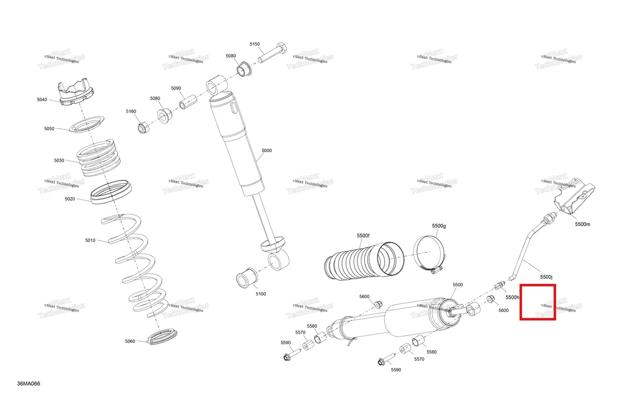 Деталь 503193909 на схеме узла 2021 Ski-Doo GRAND TOURING 600R E-TEC Suspension - Rear Shocks