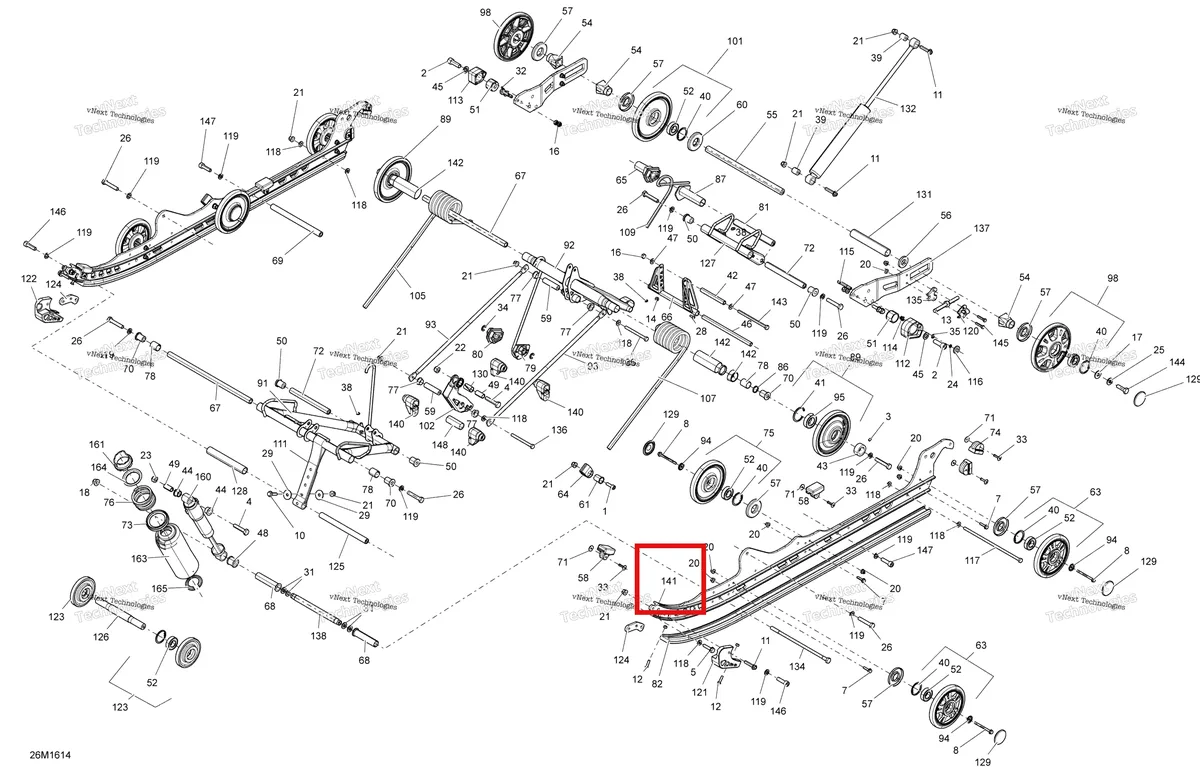 Деталь 503193956 на схеме узла 2016 Ski-Doo TUNDRA - XTREME Rear Suspension