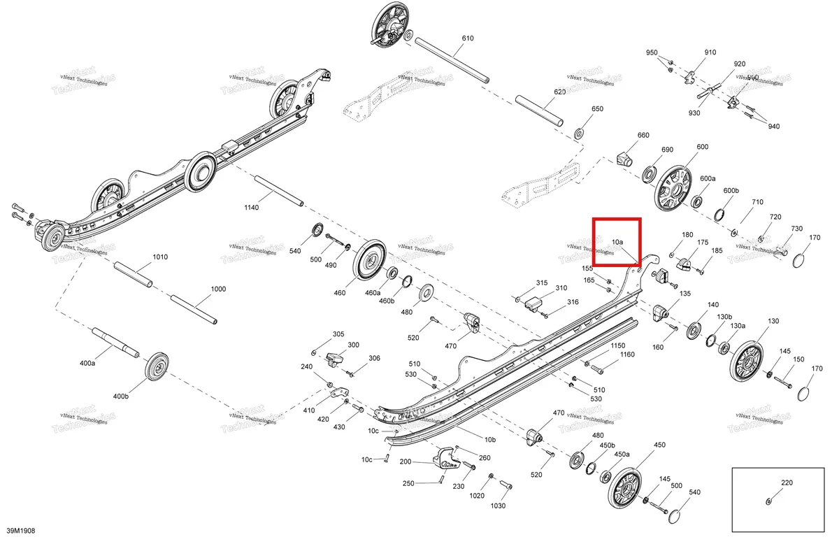 Деталь 503193958 на схеме узла 2019 Ski-Doo TUNDRA 600 ACE Rear Suspension - Lt - Lower Section