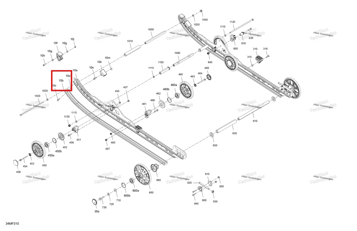 Деталь 503193962 на схеме узла 2026 Ski-Doo MXZ - SPORT - 600 EFI - BHTA - Neo Yellow - 15X129X1.25RS Track Suspension - Rear - Lower Section
