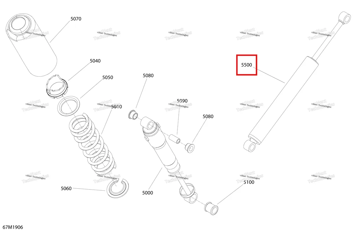 Деталь 503194138 на схеме узла 2020 Ski-Doo RENEGADE 600 ACE Suspension, Rear - Shocks - Sport