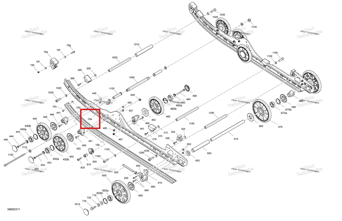 Деталь 503194156 на схеме узла 2020 Ski-Doo MXZ 850 E-TEC - X Suspension, Rear - Lower Section