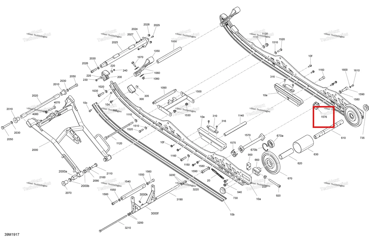 Деталь 503194163 на схеме узла 2019 Ski-Doo MXZ 600 RACING Rear Suspension - 600 Racing Lower Parts