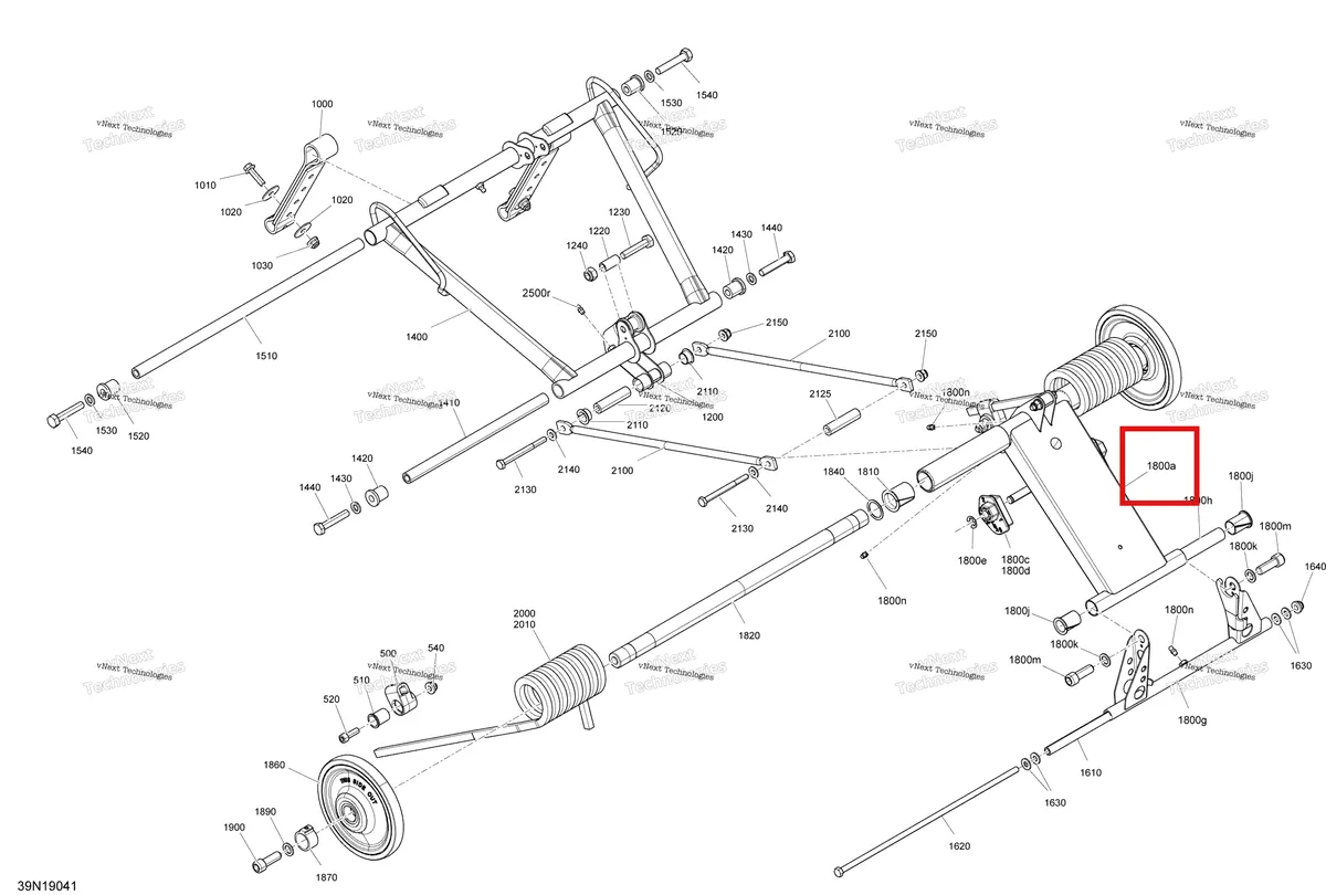 Деталь 503194186 на схеме узла 2019 Ski-Doo EXPEDITION XTREME 800R E-TEC Rear Suspensions - Upper Section