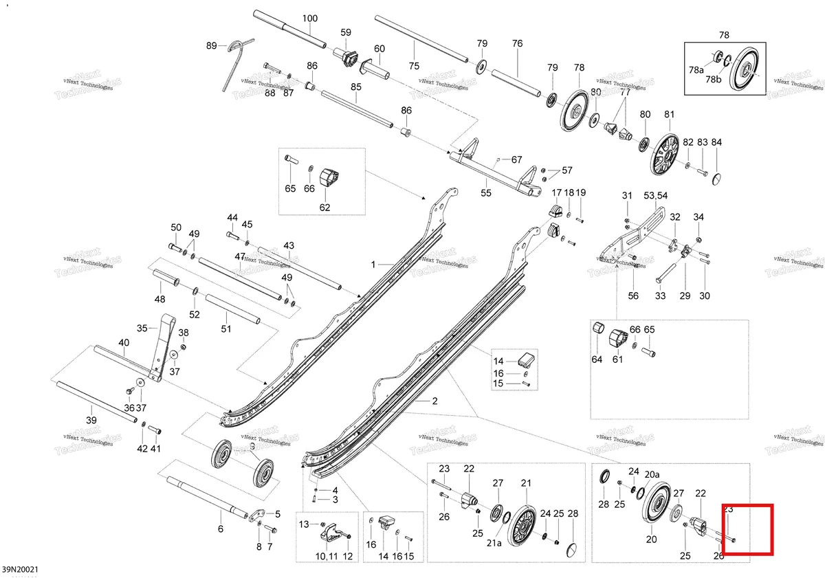 Деталь 503194188 на схеме узла 2020 Ski-Doo EXPEDITION SWT 900 ACE Suspension, Rear - Lower Section
