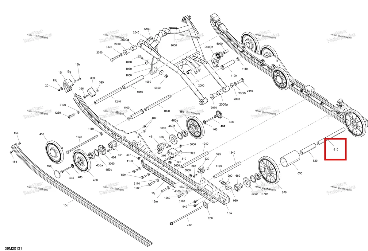 Деталь 503194200 на схеме узла 2020 Ski-Doo FREERIDE 137 850 E-TEC Suspension, Rear - Lower Section