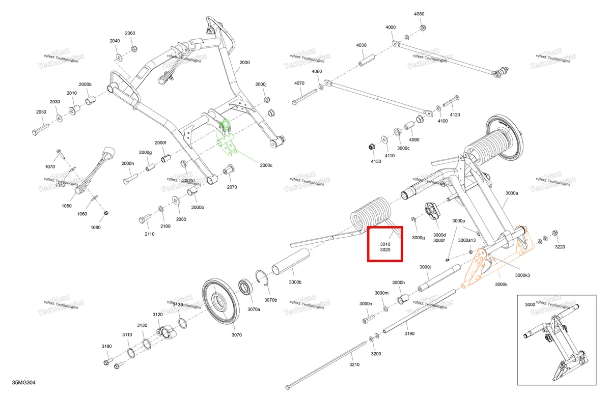 Деталь 503194341 на схеме узла 2027 Ski-Doo EXPEDITION - XTREM - 850 E-TEC - ADVA - Deep Black - 20X154X1.8CST8 Track Suspension - Rear - Upper Section