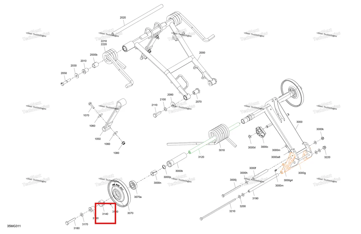 Деталь 503194366 на схеме узла 2027 Ski-Doo MXZ - NEO + - 600 EFI - 55 - BPVA - Deep Black - 15X120X1.25RS Track Suspension - Rear - Upper Section