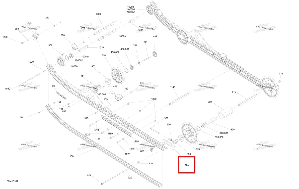 Деталь 503194392 на схеме узла Rear Suspension Summit - 850 E-Tec 154, 165, 175 - Inferior