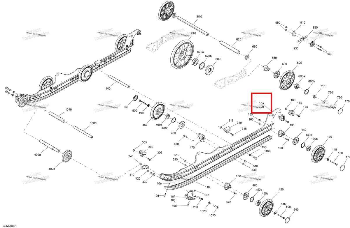 Деталь 503194599 на схеме узла 2020 Ski-Doo TUNDRA 600HO E-TEC Suspension, Rear - Upper Section