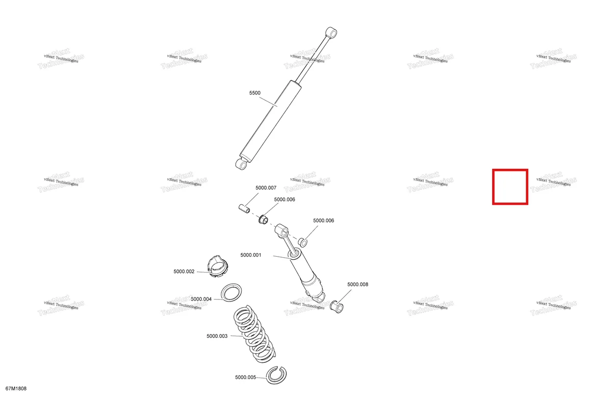 Деталь 503194628 на схеме узла 2018 Ski-Doo RENEGADE 600HO E-TEC Rear Shocks Renegade - 600Ho E-Tec - Package Backcountry