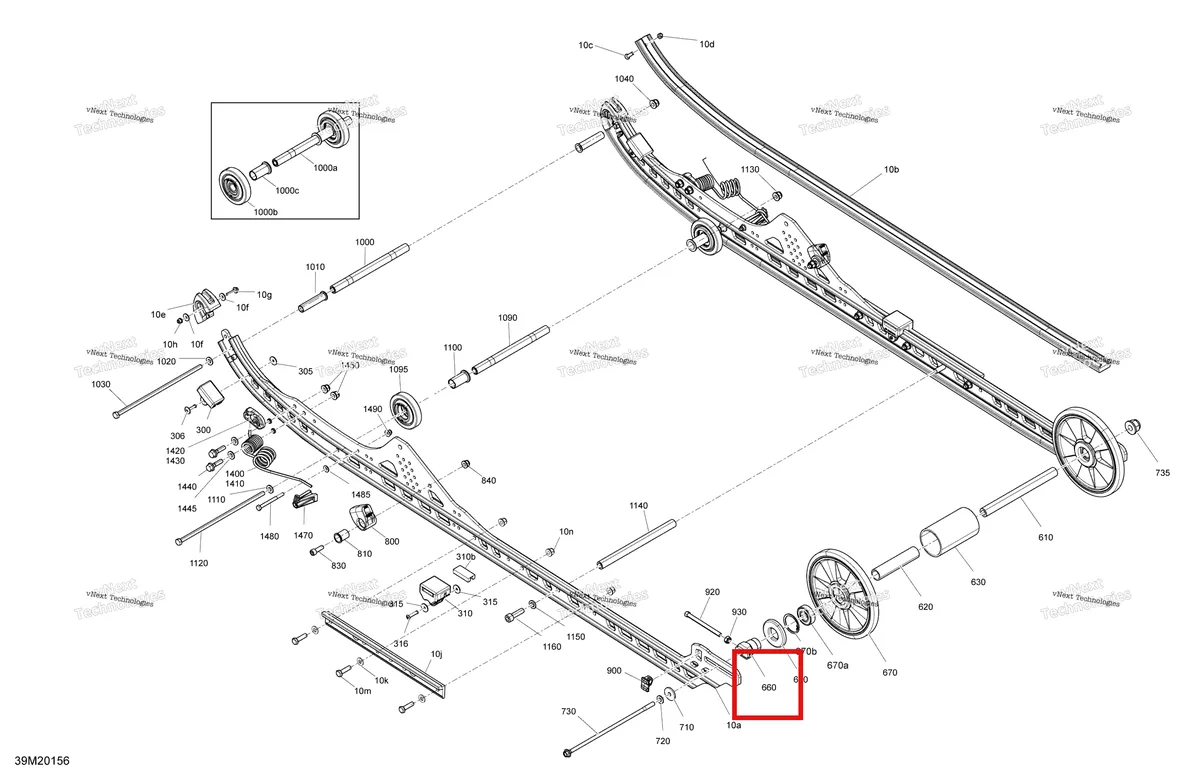 Деталь 503194747 на схеме узла 2020 Ski-Doo FREERIDE 165 850 E-TEC Suspension, Rear - Lower Section