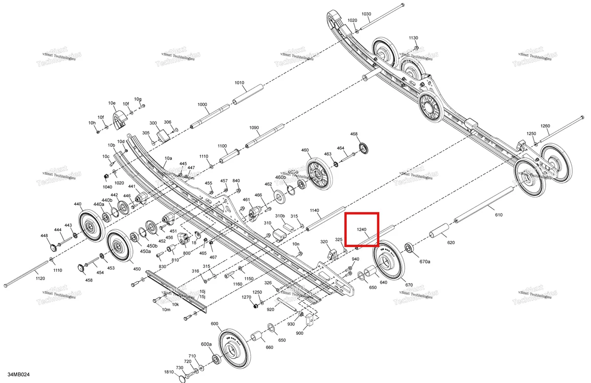 Деталь 503194845 на схеме узла 2022 Ski-Doo RENEGADE 600R E-TEC - XRS Competition Suspension - Rear - Lower Section