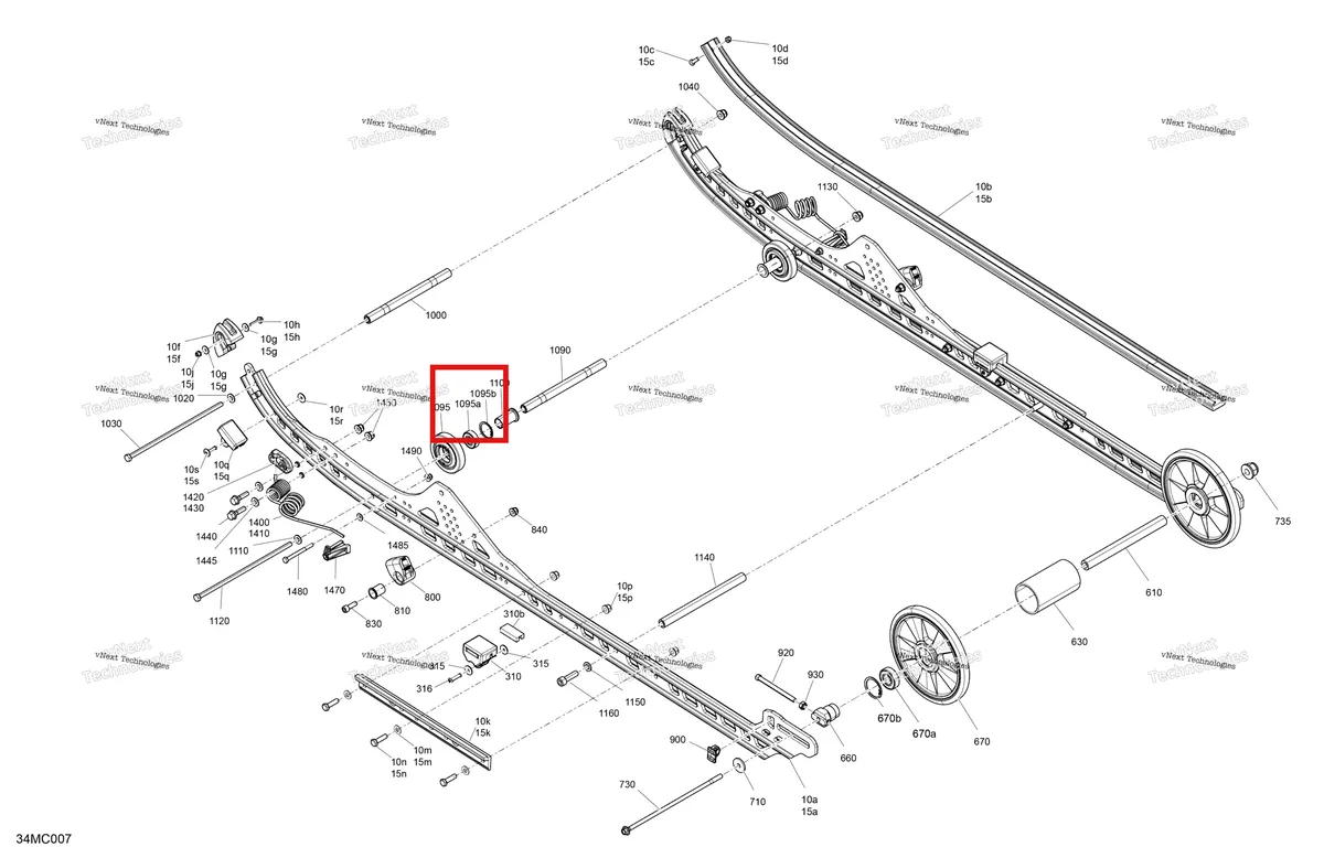 Деталь 503194917 на схеме узла 2023 Ski-Doo FREERIDE 146 - 850 E-TEC Suspension - Rear - Lower Section