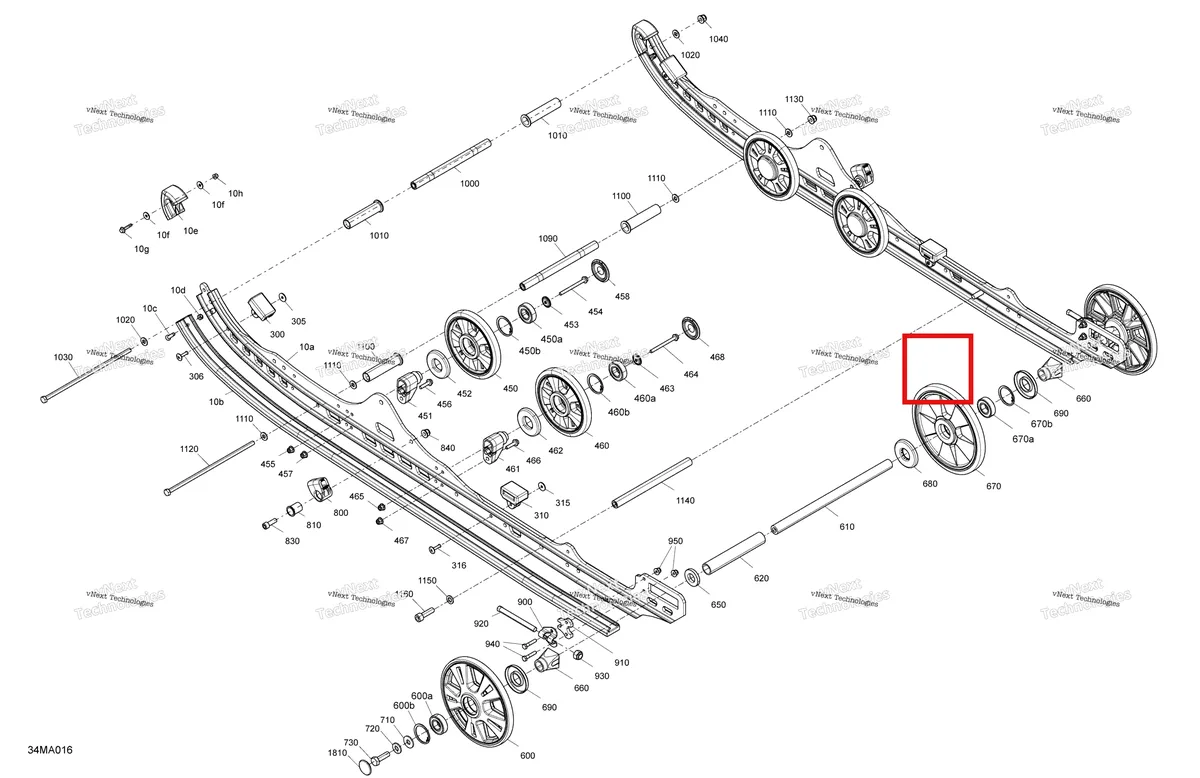 Деталь 503194939 на схеме узла 2021 Ski-Doo BACKCOUNTRY 600 EFI - SPORT Suspension - Rear - Lower Section
