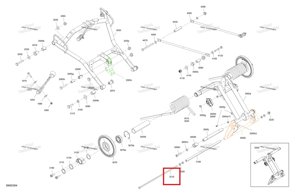 Деталь 503195156 на схеме узла 2027 Ski-Doo EXPEDITION - XTREM - 850 E-TEC - ADVA - Deep Black - 20X154X1.8CST8 Track Suspension - Rear - Upper Section