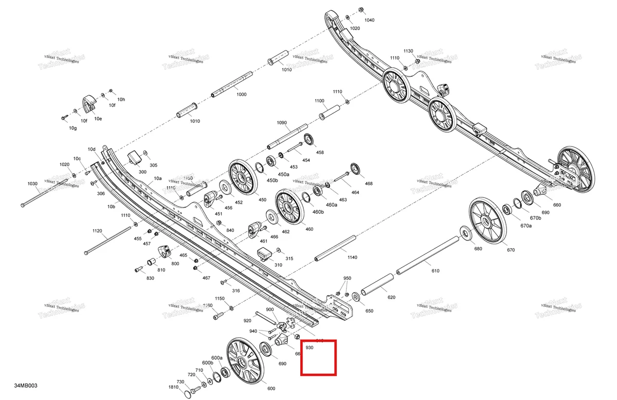 Деталь 503195179 на схеме узла 2022 Ski-Doo BACKCOUNTRY 146 850 E-TEC - XRS Suspension - Rear - Lower Section