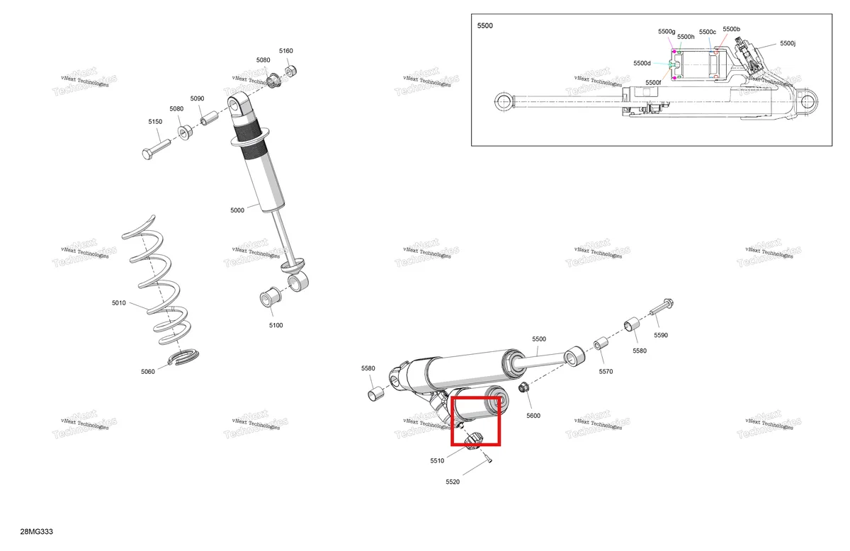 Деталь 503195275 на схеме узла 2027 Ski-Doo BACKCOUNTRY - X - 850 E-TEC - UXVA - Deep Black - 16X146X2.0P Track Suspension - Rear Shocks