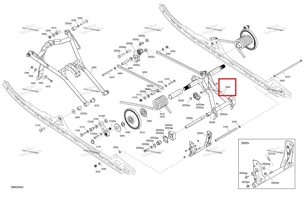 Деталь 503195290 на схеме узла 2020 Ski-Doo RENEGADE 850 E-TEC - XRS rMotion X Suspension, Rear - Upper Section