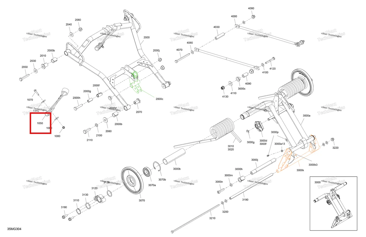 Деталь 503195313 на схеме узла 2027 Ski-Doo EXPEDITION - XTREM - 850 E-TEC - ADVA - Deep Black - 20X154X1.8CST8 Track Suspension - Rear - Upper Section