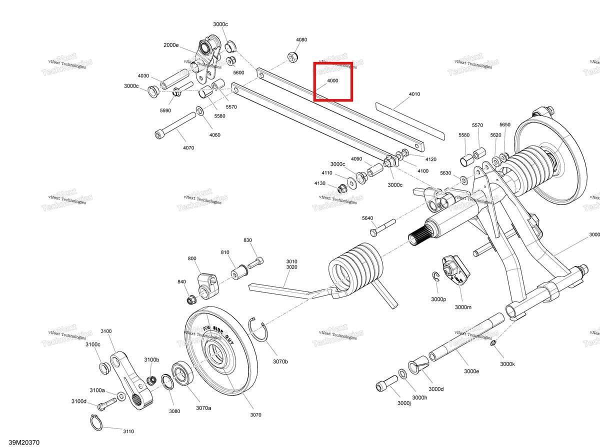 Деталь 503195323 на схеме узла 2020 Ski-Doo MXZ 600RS Suspension, Rear - Upper Section - Racing