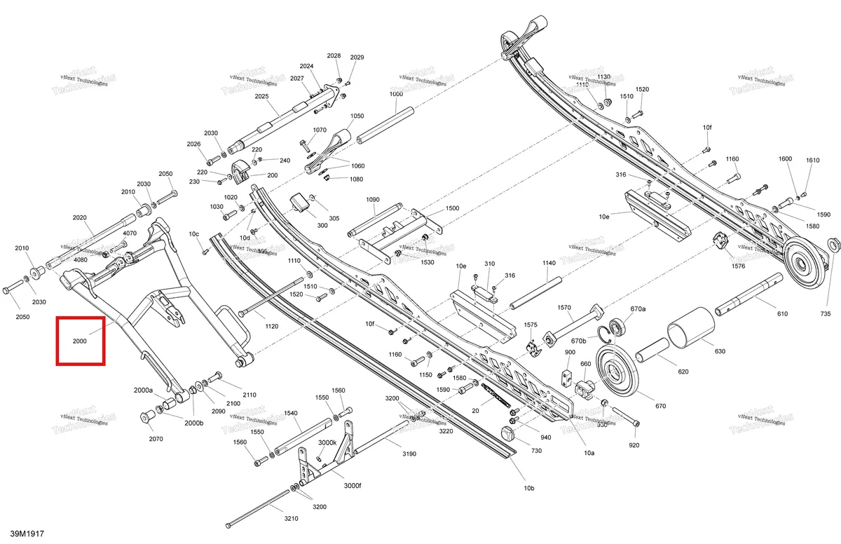 Деталь 503195324 на схеме узла 2019 Ski-Doo MXZ 600 RACING Rear Suspension - 600 Racing Lower Parts